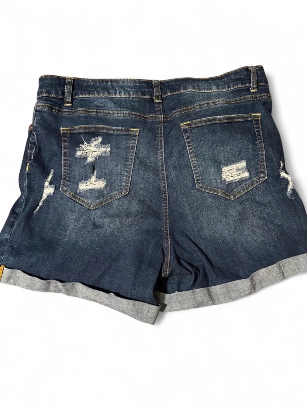 Rue21 High Rise Distressed Denim Shorts Size 14